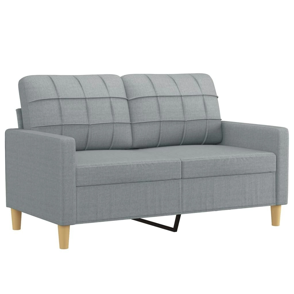 2-Seater Sofa Light Grey 120 cm Fabric 359083