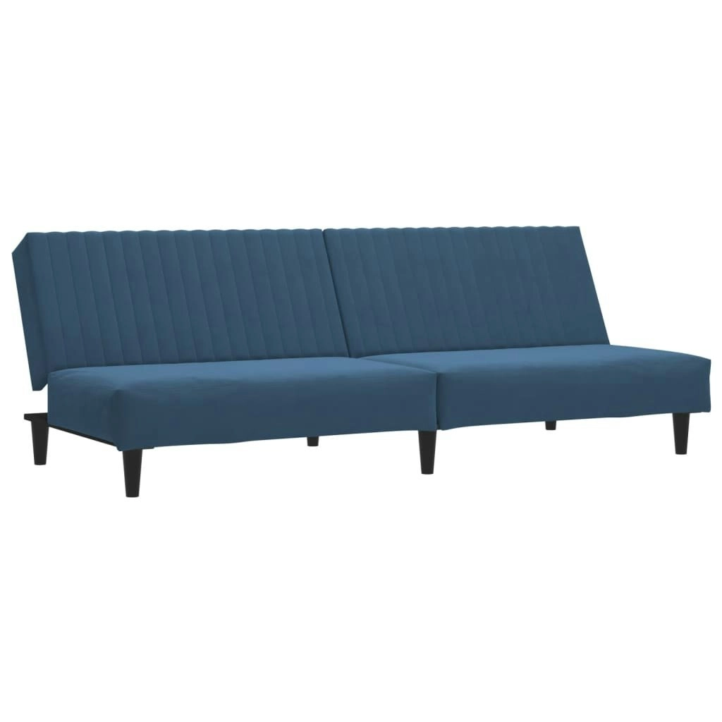 2-Seater Sofa Bed Blue Velvet 375925