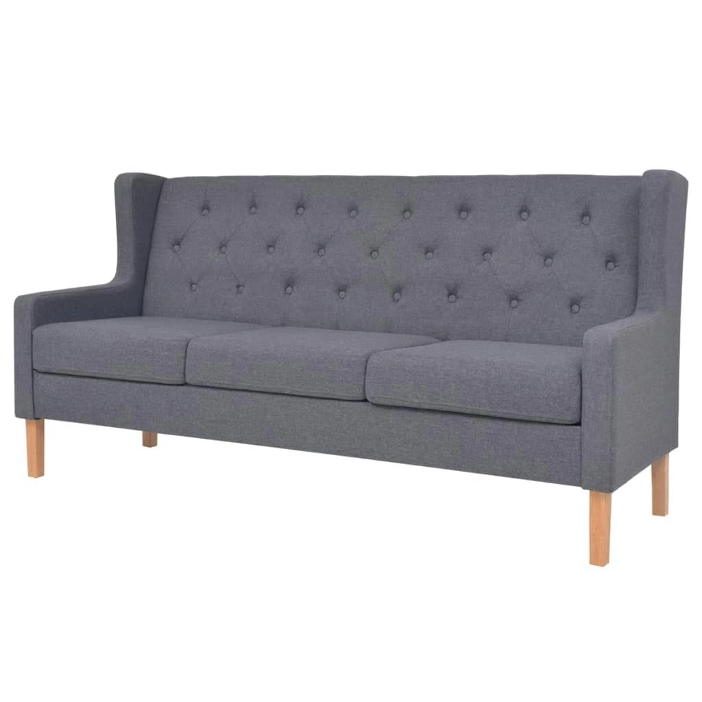 3-Seater Sofa Fabric Grey 245454