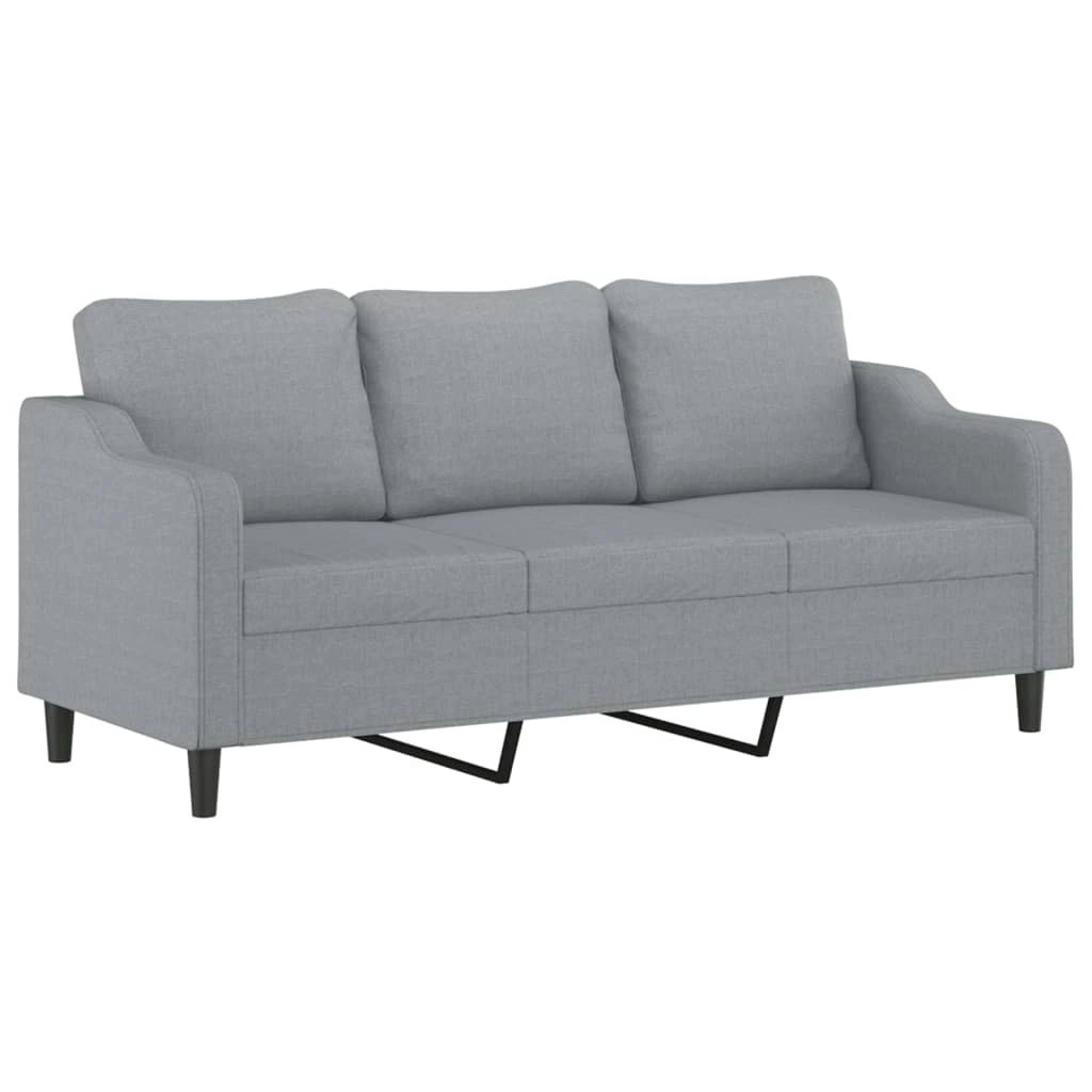 3-Seater Sofa Light Grey 180 cm Fabric 359367