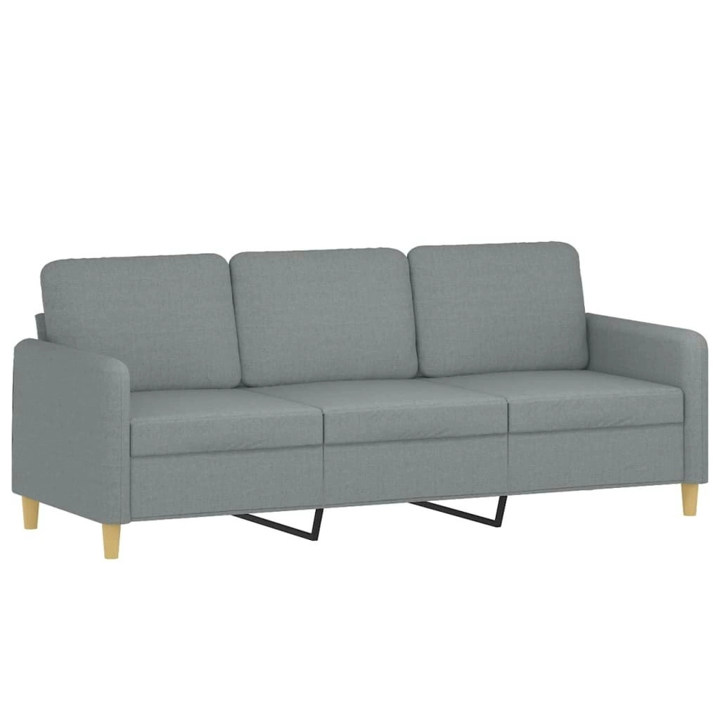 3-Seater Sofa Light Grey Fabric 180 cm 359486