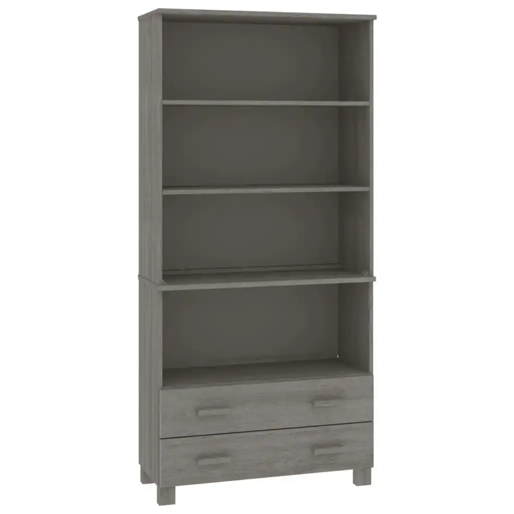 Highboard "HAMAR" Solid Wood Pine Light Grey 3100937