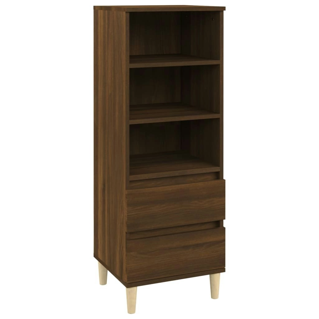 Highboard Brown Oak 40x36x110 cm Engineered Wood 821243