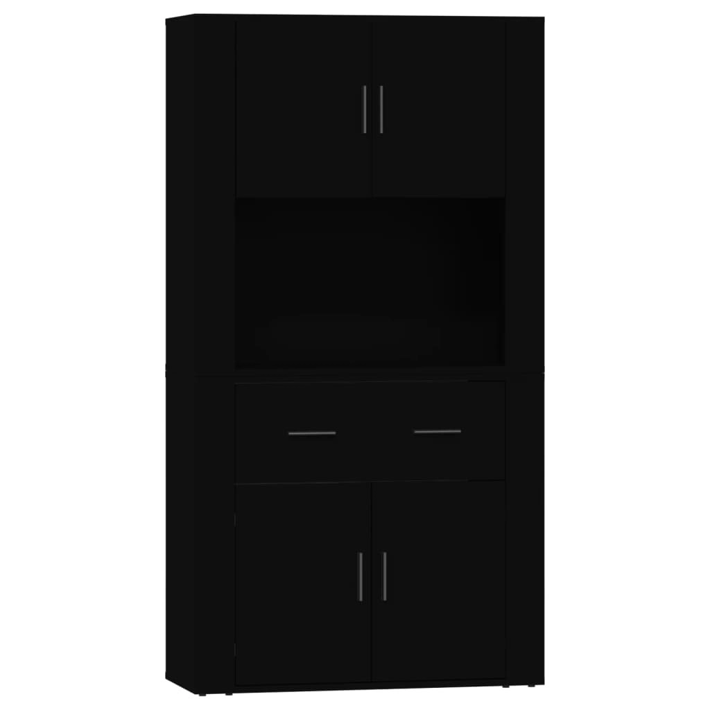 Highboard Black Engineered Wood 3185368