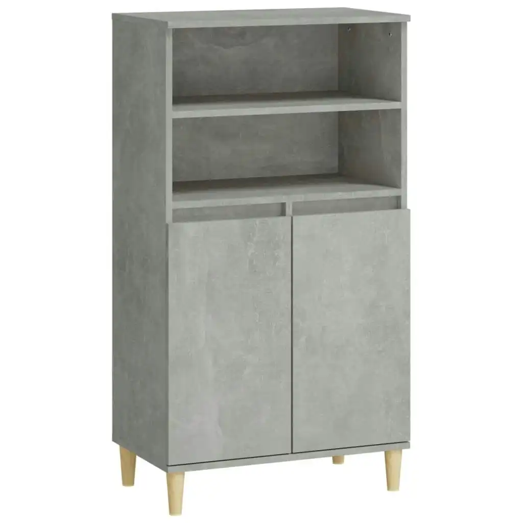 Highboard Concrete Grey 60x36x110 cm Engineered Wood 821224