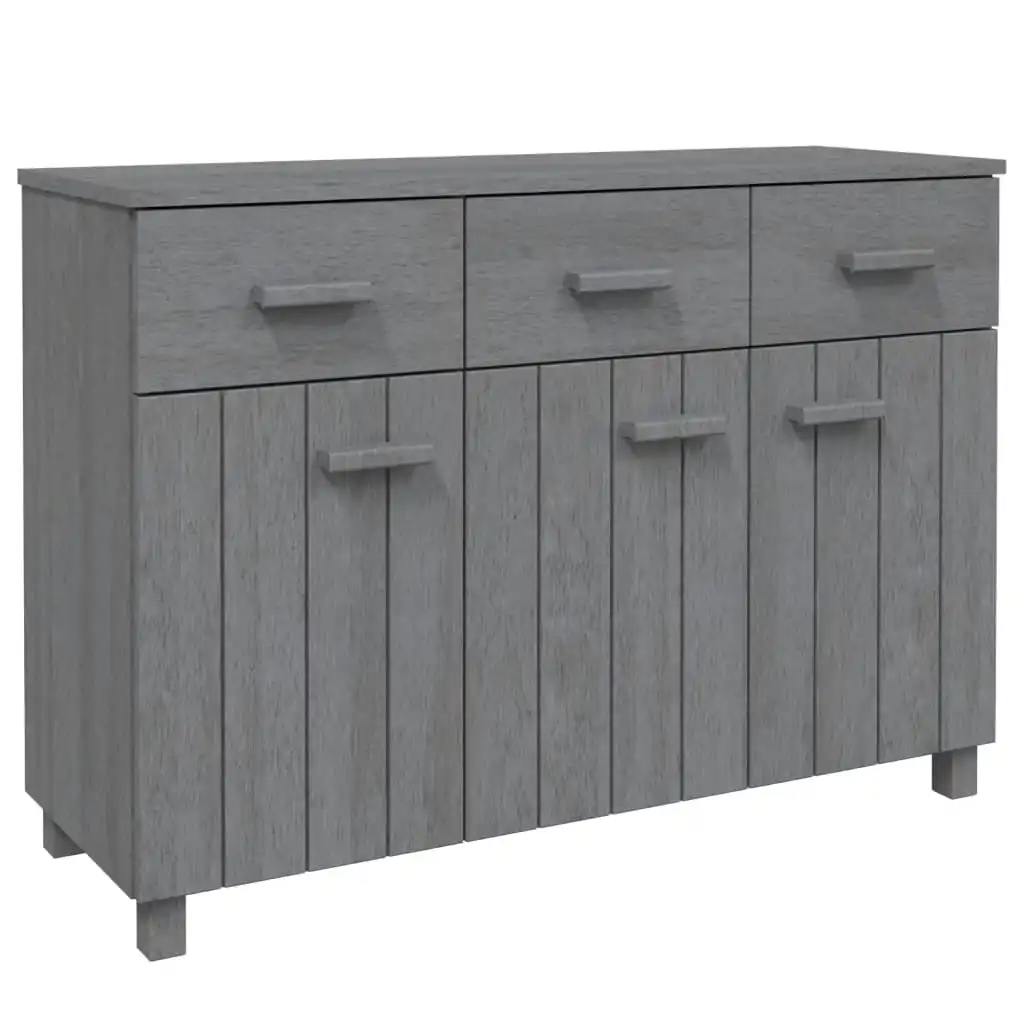 Sideboard "HAMAR" Dark Grey 113x40x80 cm Solid Wood Pine 340442