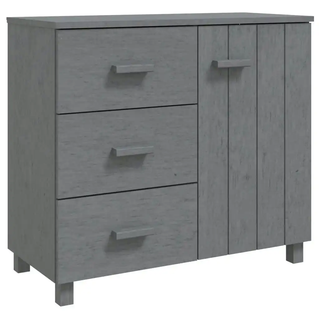 Sideboard "HAMAR" Dark Grey 90x40x80 cm Solid Pinewood 340430