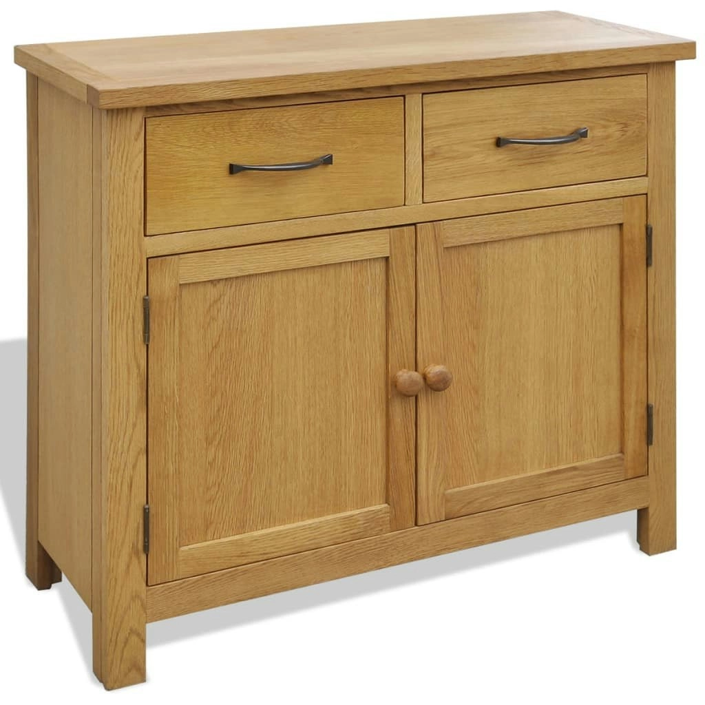 Sideboard 90x33.5x83 cm Solid Oak Wood 242744