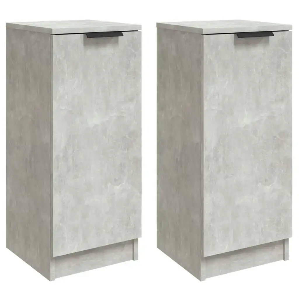 Sideboards 2 pcs Concrete Grey 30x30x70 cm Engineered Wood 811142