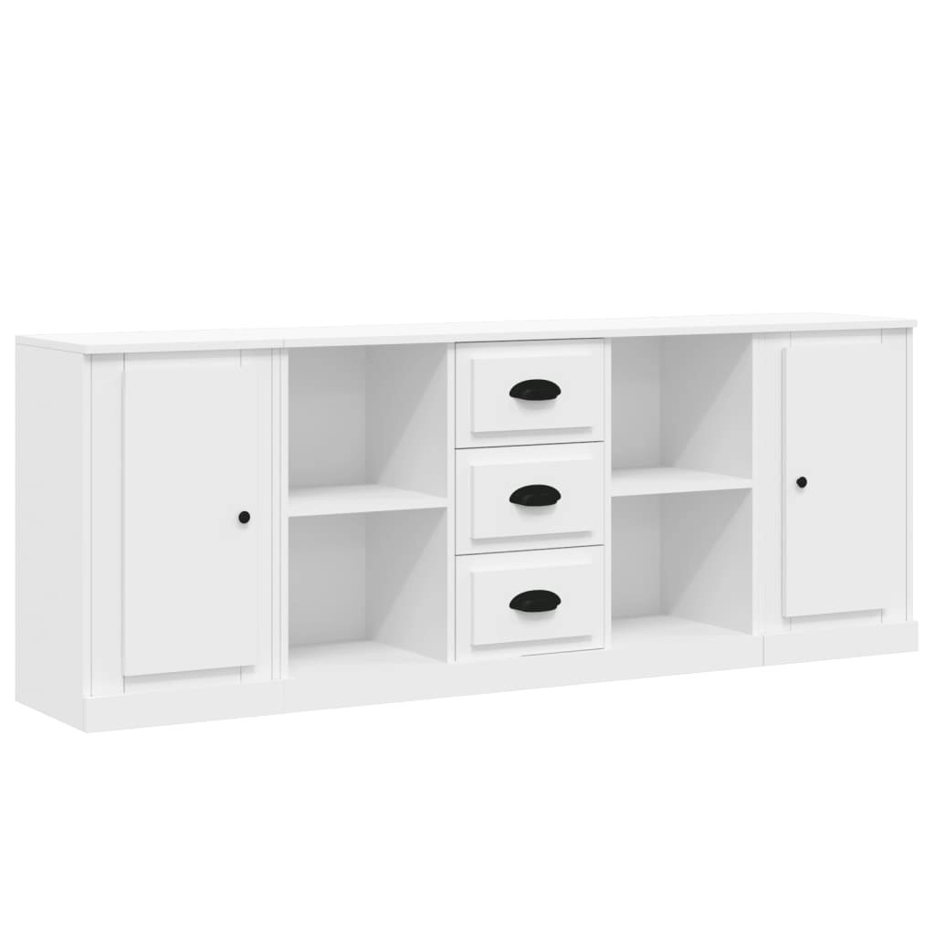 Sideboards 3 pcs White Engineered Wood 3185255