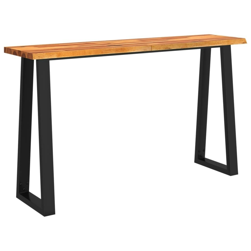 Console Table with Live Edge 140x40x80 cm Solid Wood Acacia 353297