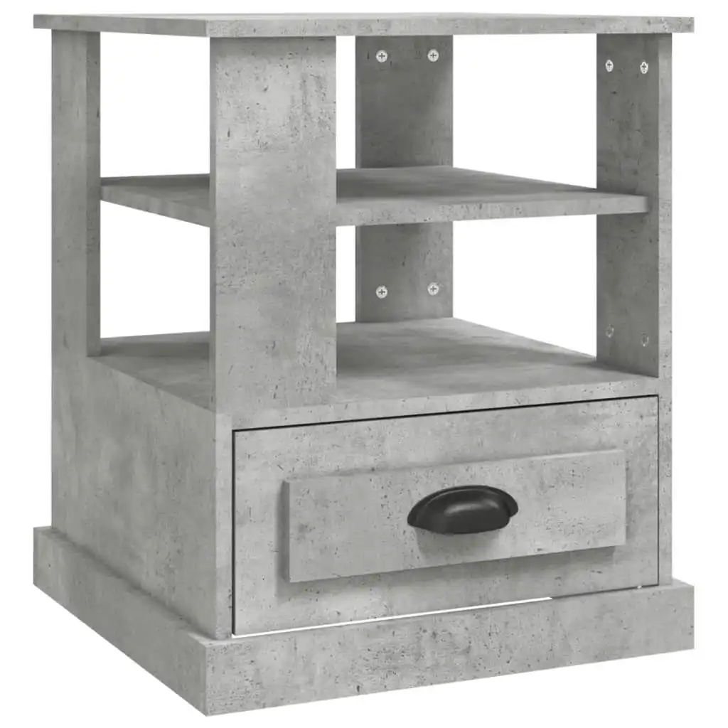 Side Table Concrete Grey 50x50x60 cm Engineered Wood 816412