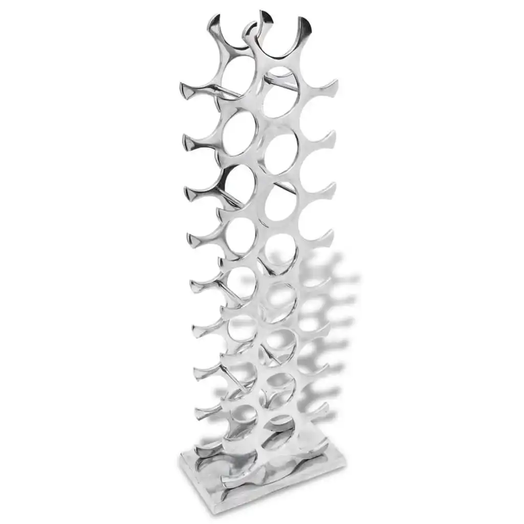 Wine Rack Aluminium Silver 27 Bottles 243503