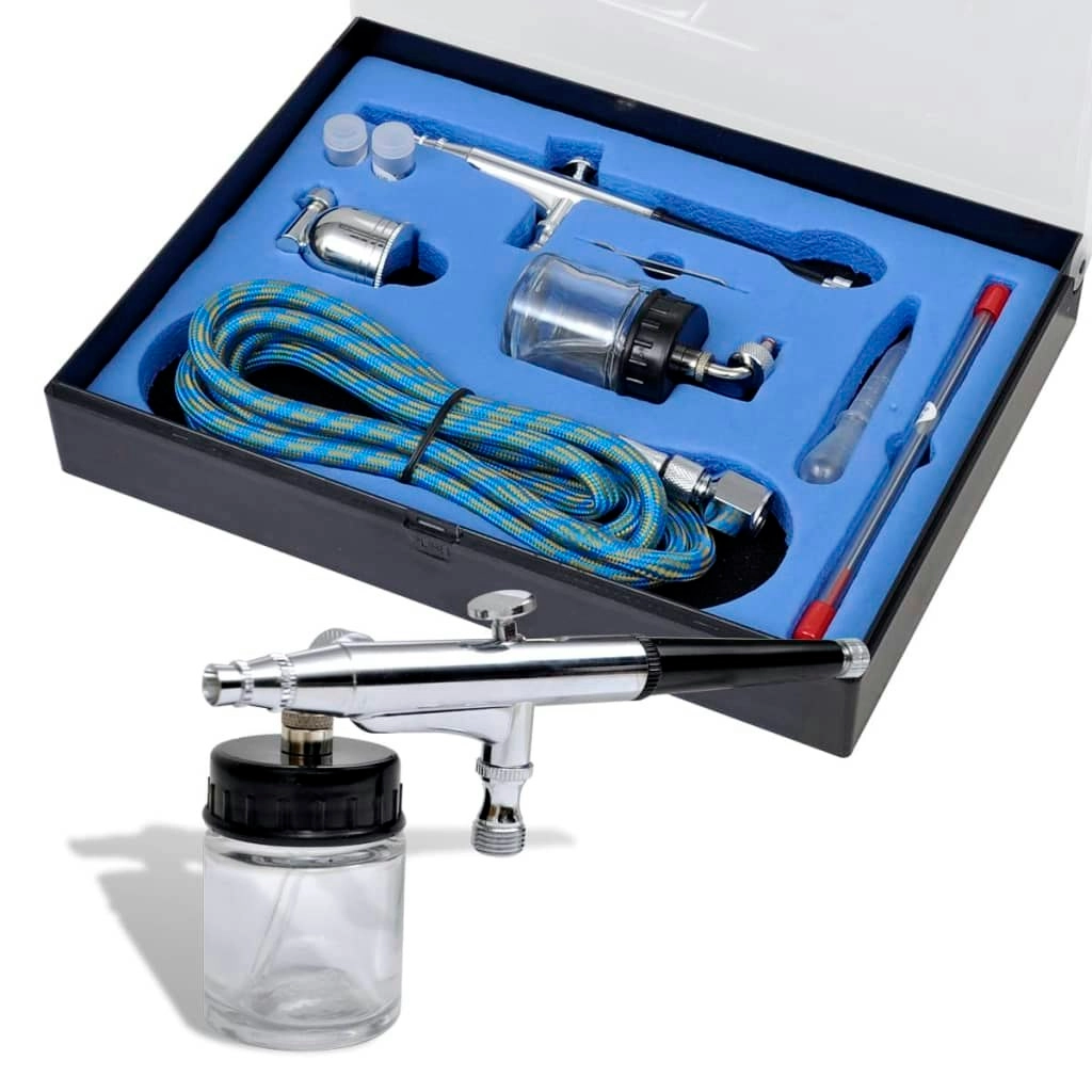 Airbrush Set with Glass Jar 0.2 / 0.3 / 0.5 mm Nozzles 141517