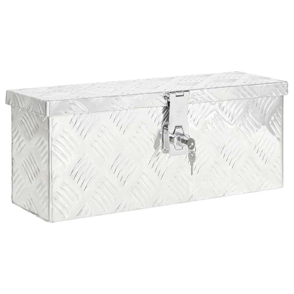 Storage Box Silver 50x15x20.5 cm Aluminium 152246