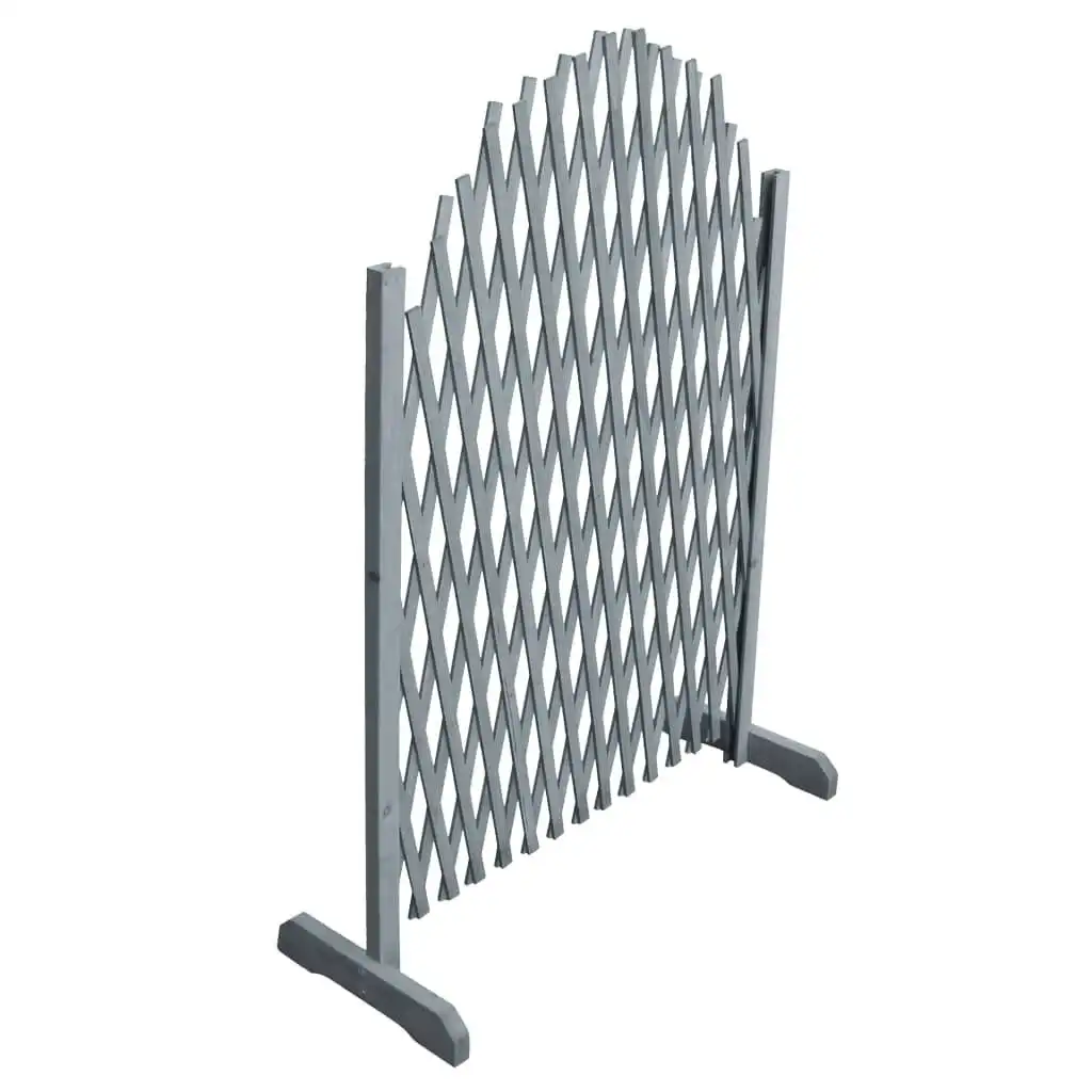 Trellis Fence Solid Firwood 1.8x1 m Grey 310036