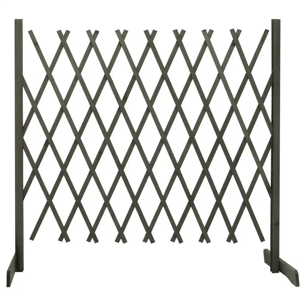 Garden Trellis Fence Grey 180x100 cm Solid Firwood 314829