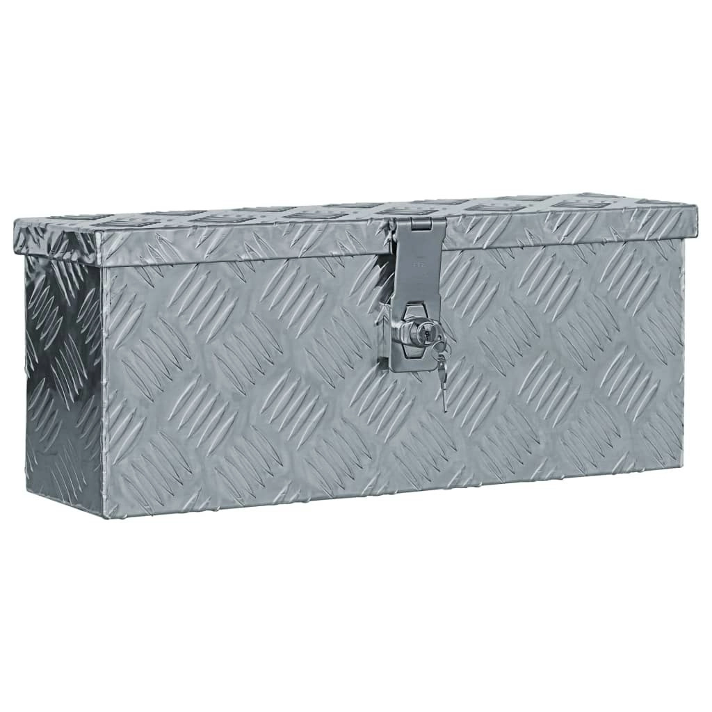 Aluminium Box 48.5x14x20 cm Silver 142935