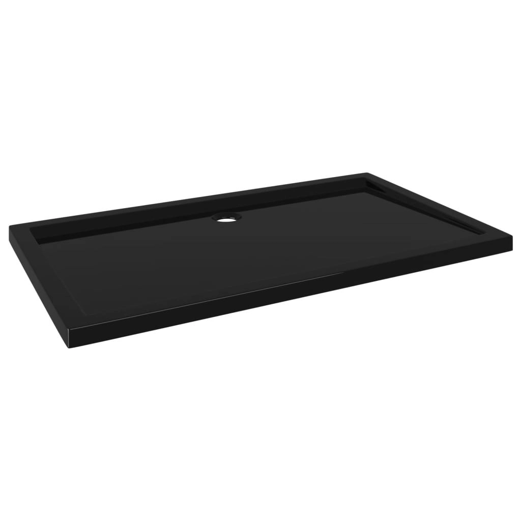 Rectangular ABS Shower Base Tray Black 70x120 cm 148914