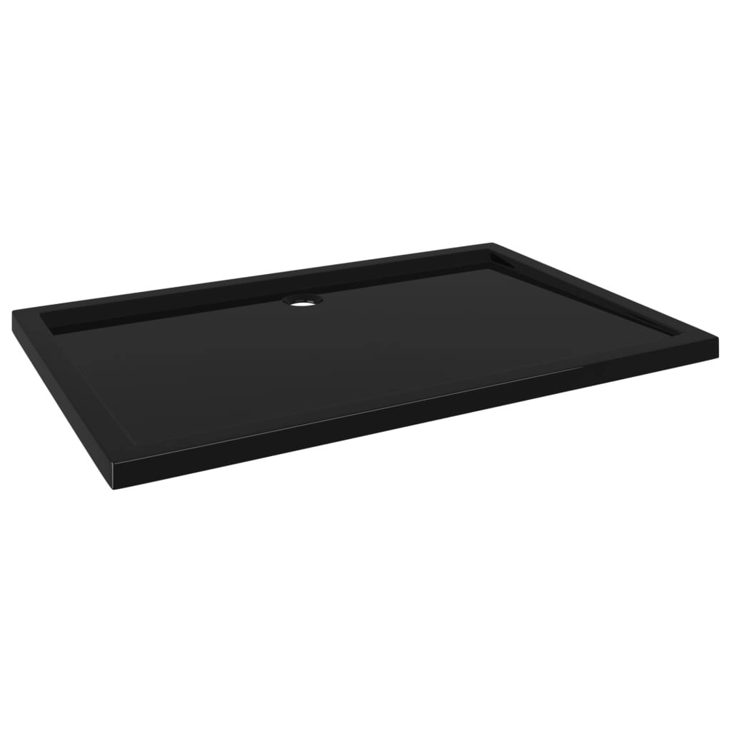 Rectangular ABS Shower Base Tray Black 80x120 cm 148919