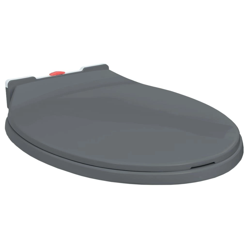 Soft-Close Toilet Seat Quick Release Grey Oval 145817