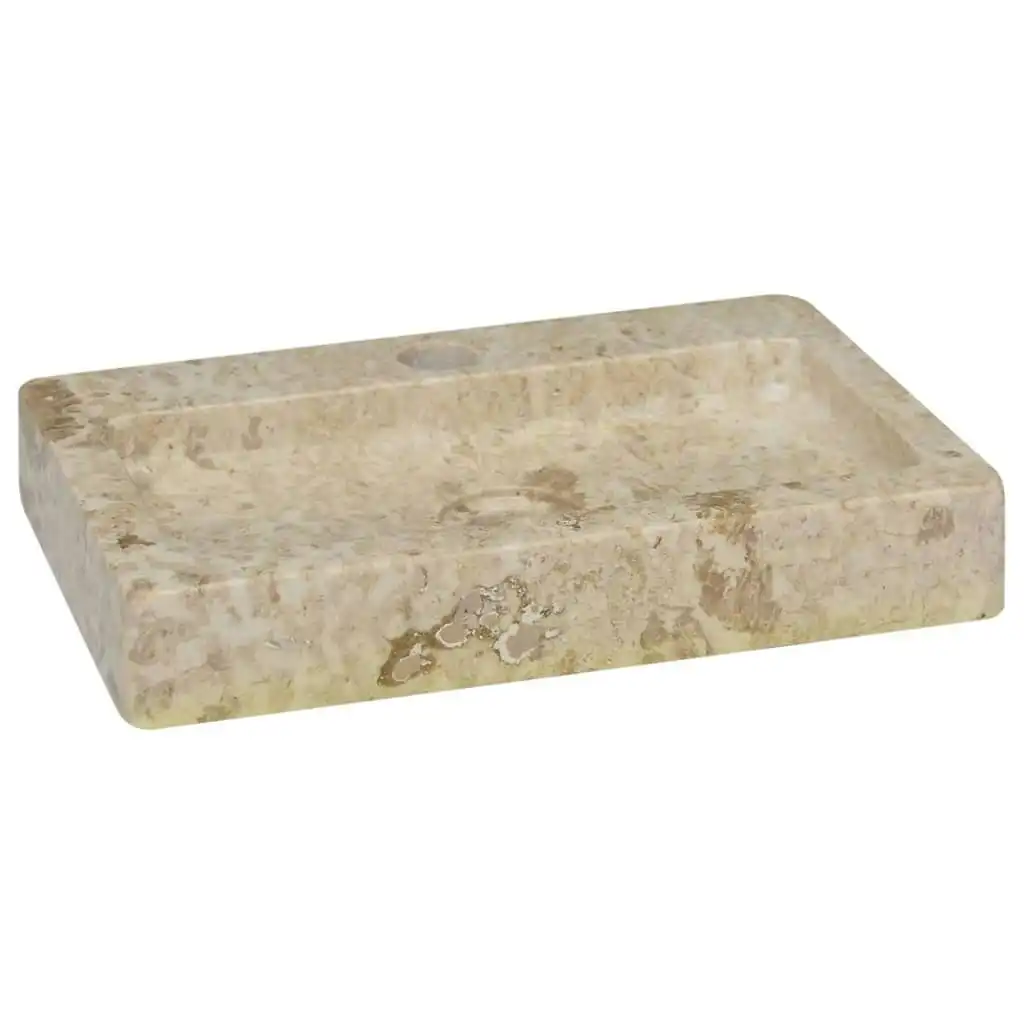 Wall-mounted Sink Cream 38x24x6.5 cm Marble 149186