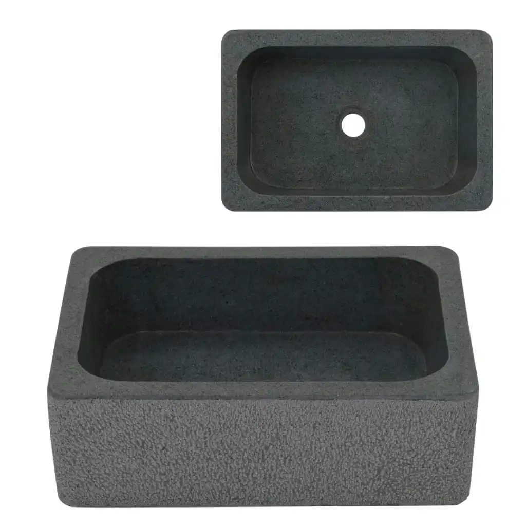 Sink 45x30x15 cm Riverstone Black 142780