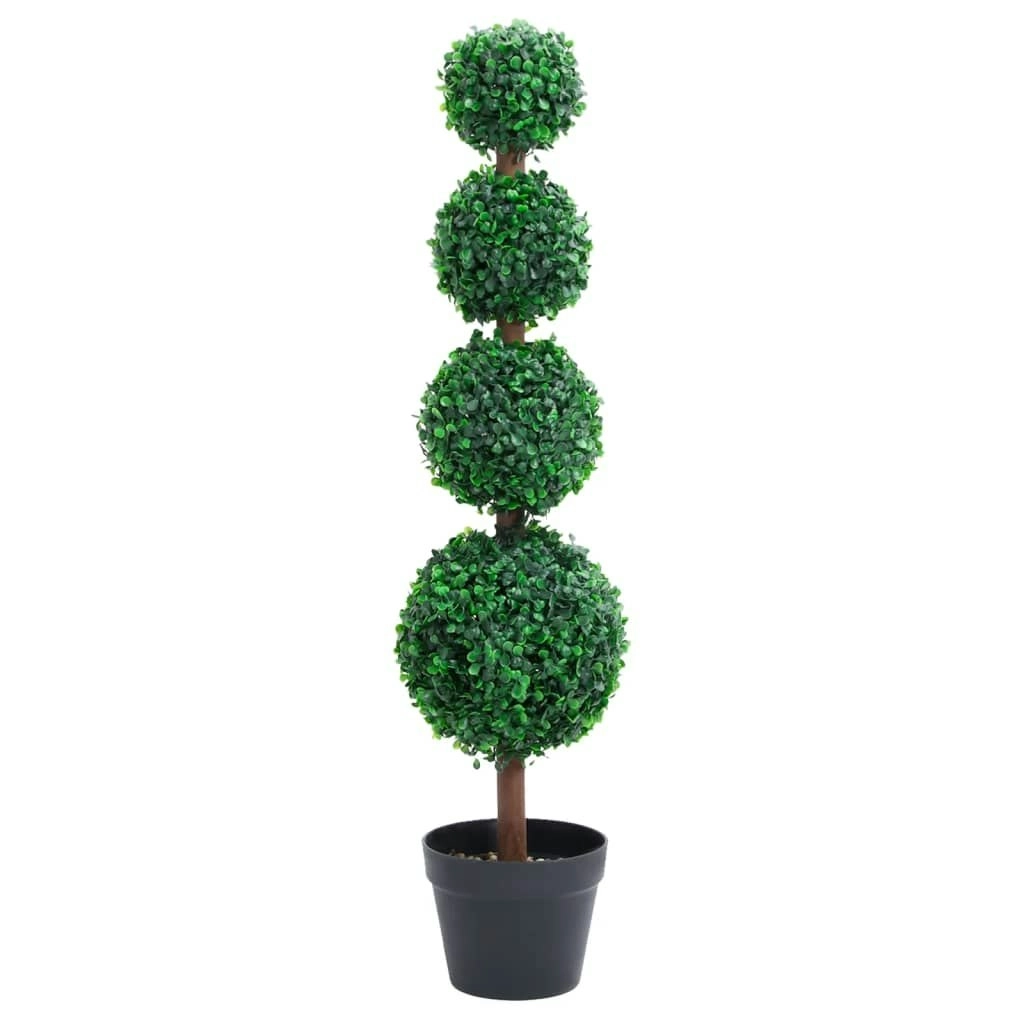 Artificial Boxwood Plant with Pot Ball Shaped Green 90 cm 336512