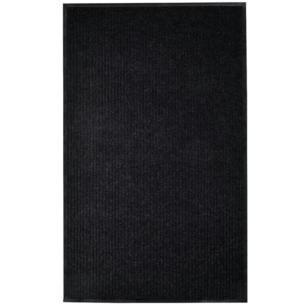 Door Mat Black 117x220 cm PVC 287665