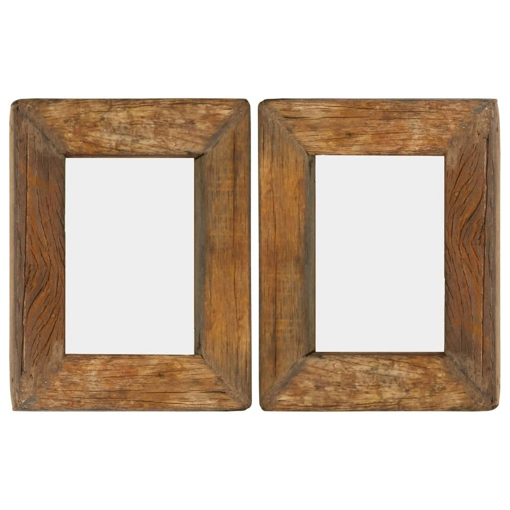 Photo Frames 2 pcs 23x28 cm Solid Reclaimed Wood and Glass 282892