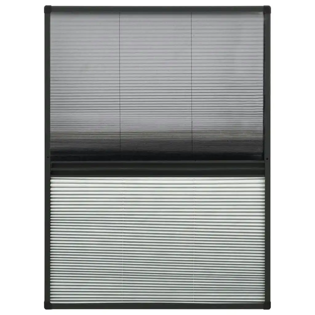 Plisse Insect Screen for Windows Aluminium 80x120 cm with Shade 148684