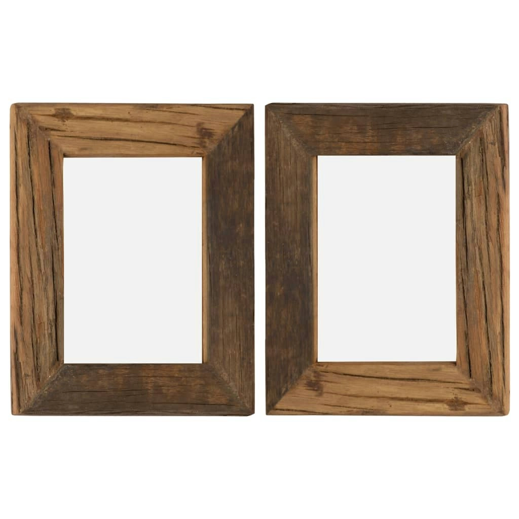 Photo Frames 2 pcs 25x30 cm Solid Reclaimed Wood and Glass 282893