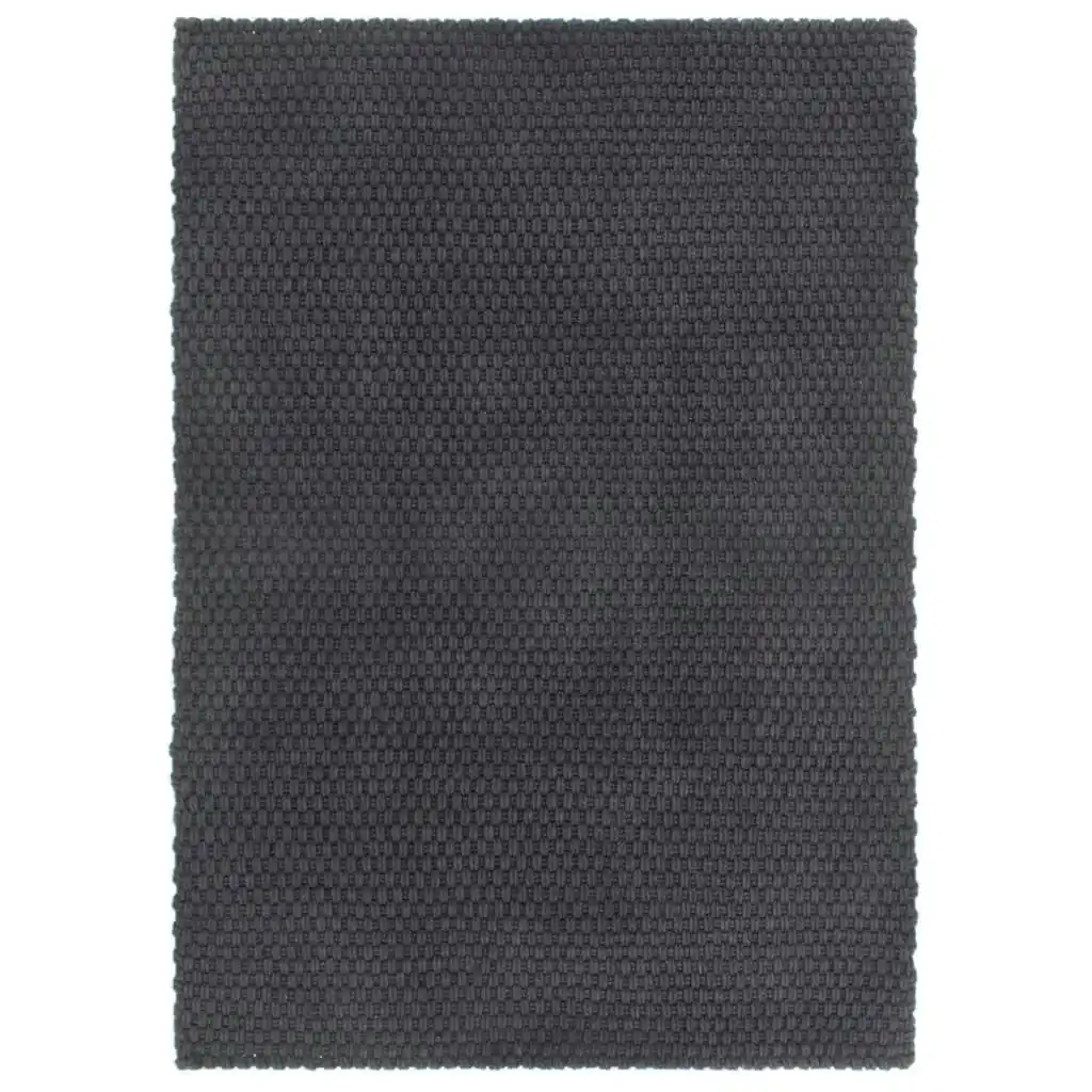 Rug Rectangular Anthracite 180x250 cm Cotton 345118