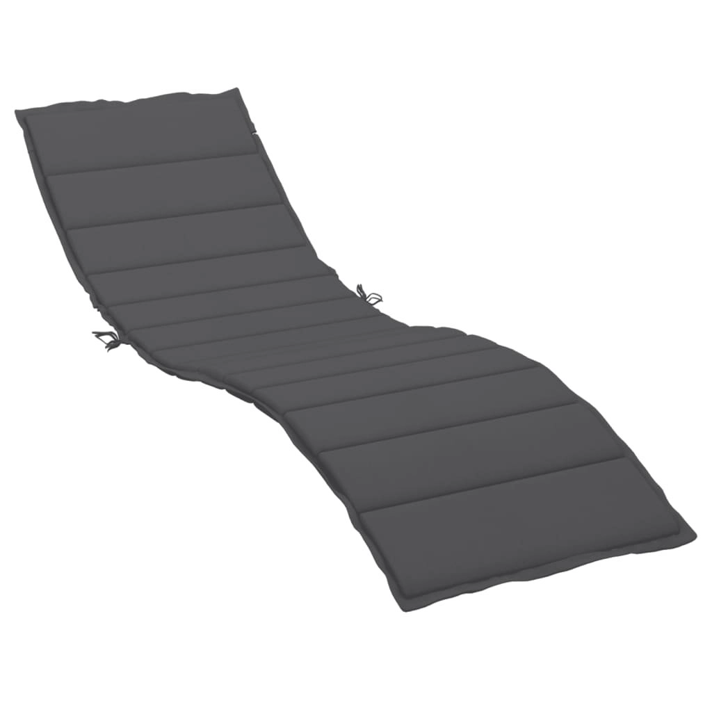 Sun Lounger Cushion Anthracite 200x60x3cm Oxford Fabric 314203