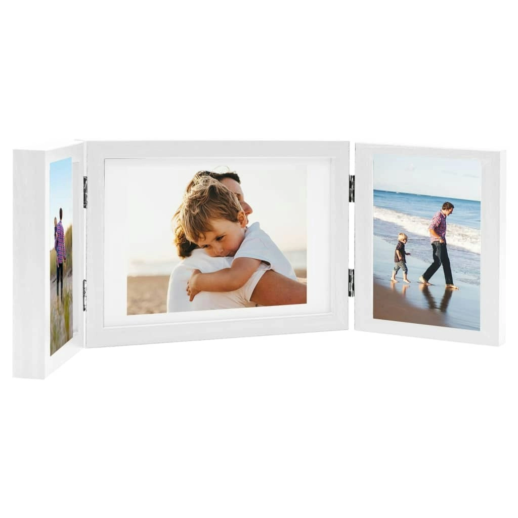 Trifold Photo Frame Collage White 28x18 cm+2x(13x18 cm) 332753