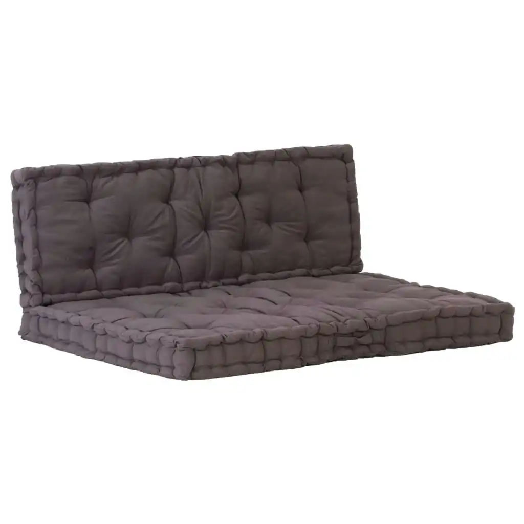 Pallet Floor Cushions 2 pcs Cotton Anthracite 3053635