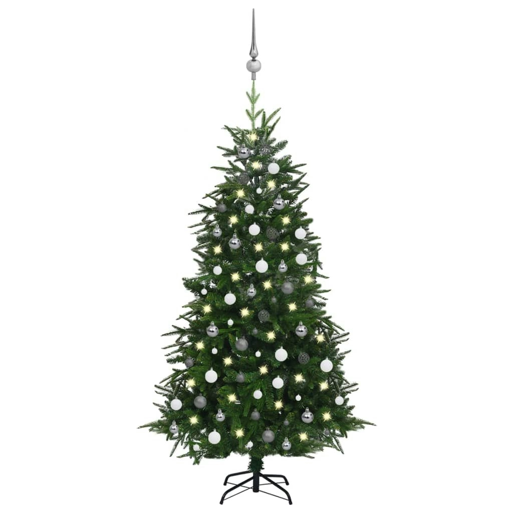 Artificial Christmas Tree LEDs&Ball Set Green 180 cm PVC&PE 3077924