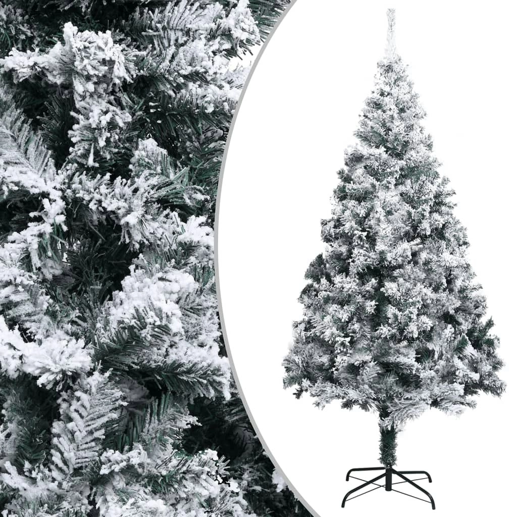 Artificial Christmas Tree with Flocked Snow Green 400cm PVC 328479