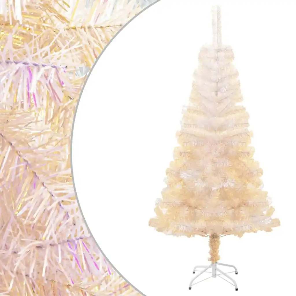 Artificial Christmas Tree with Iridescent Tips White 150 cm PVC 344634