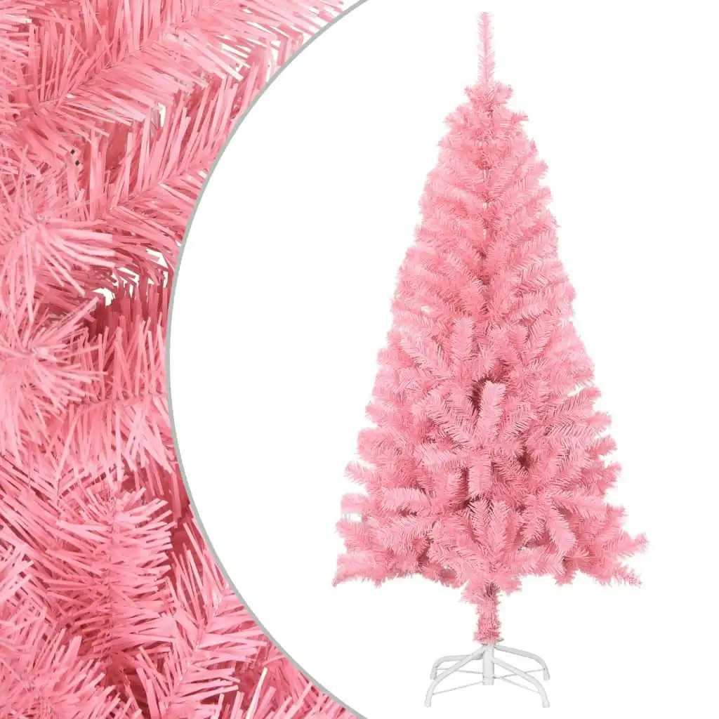 Artificial Christmas Tree with Stand Pink 150 cm PVC 320997