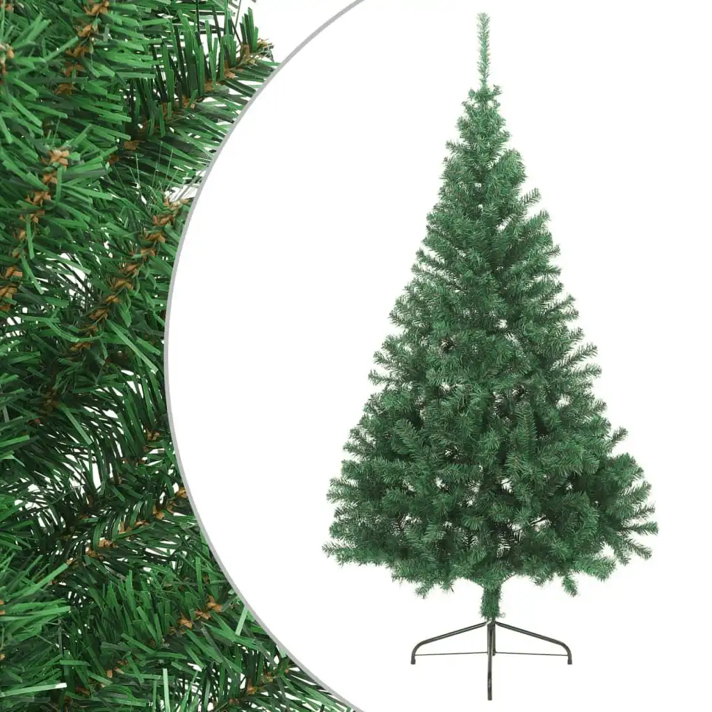 Artificial Half Christmas Tree with Stand Green 180 cm PVC 321032