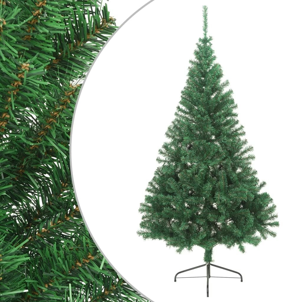 Artificial Half Christmas Tree with Stand Green 210 cm PVC 321033