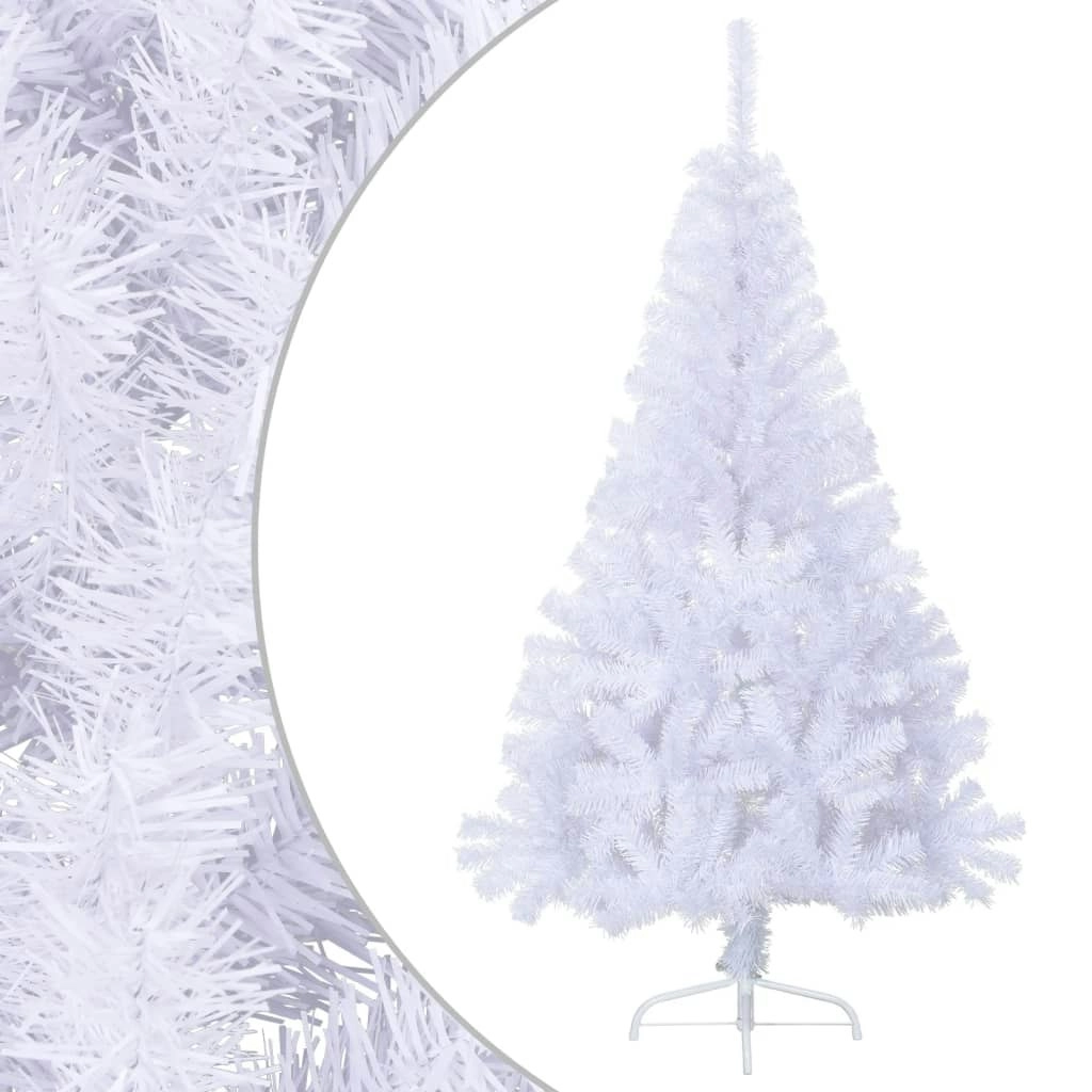 Artificial Half Christmas Tree with Stand White 150 cm PVC 328418