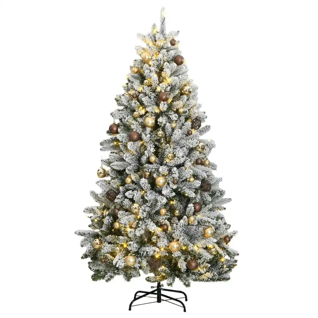 Artificial Hinged Christmas Tree 300 LEDs & Ball Set 180 cm 3210138