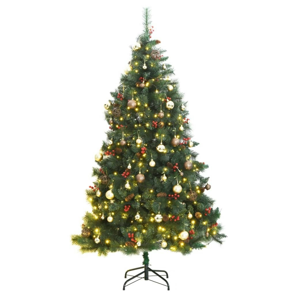 Artificial Hinged Christmas Tree with 300 LEDs & Ball Set 180 cm 3210223