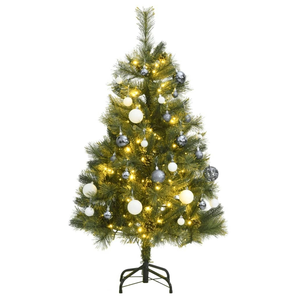 Artificial Hinged Christmas Tree with 150 LEDs & Ball Set 120 cm 3210197