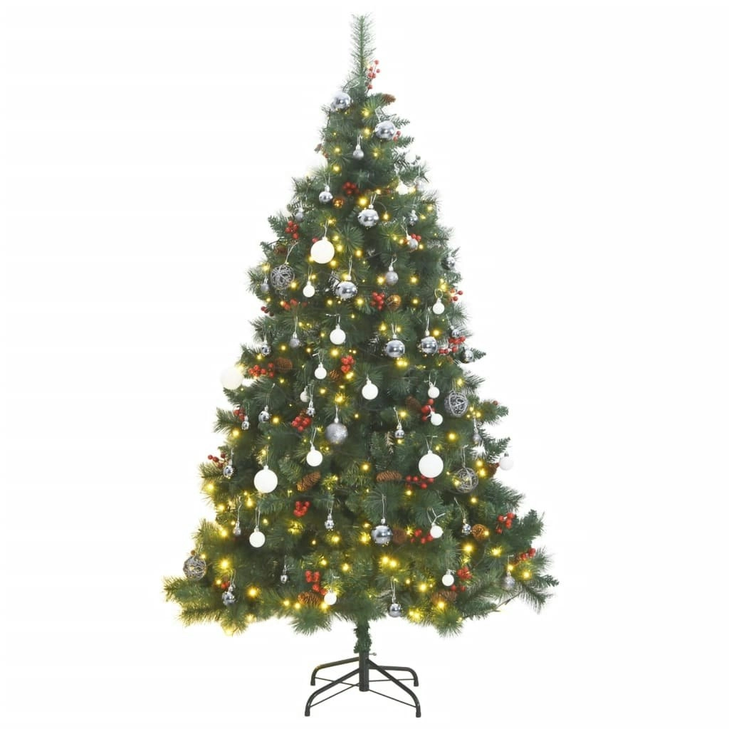 Artificial Hinged Christmas Tree with 300 LEDs & Ball Set 180 cm 3210249