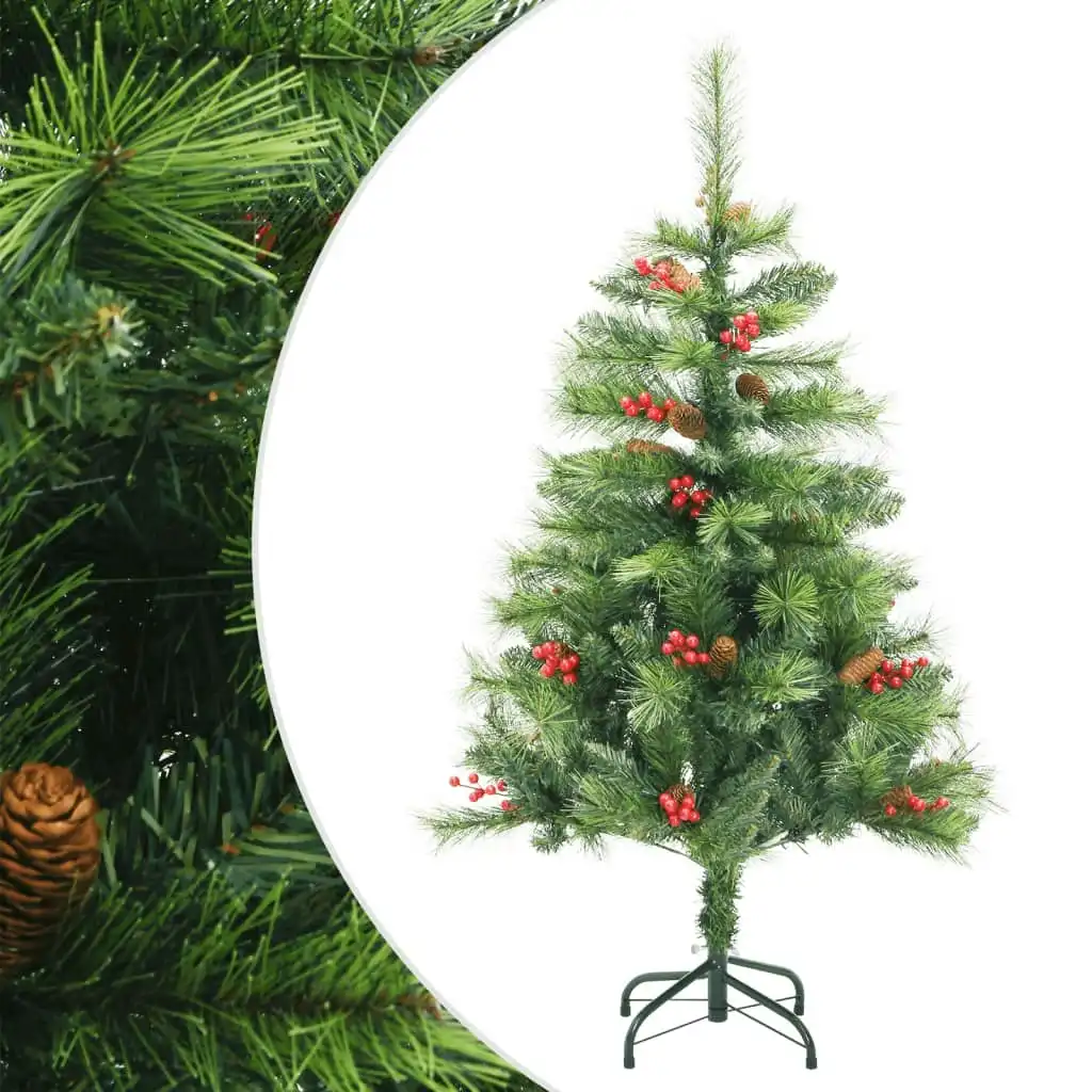 Artificial Hinged Christmas Tree with Cones and Berries 120 cm 357705