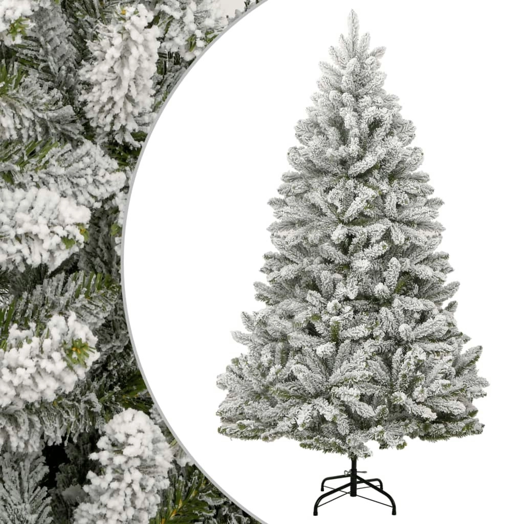 Artificial Hinged Christmas Tree with Flocked Snow 210 cm 357794