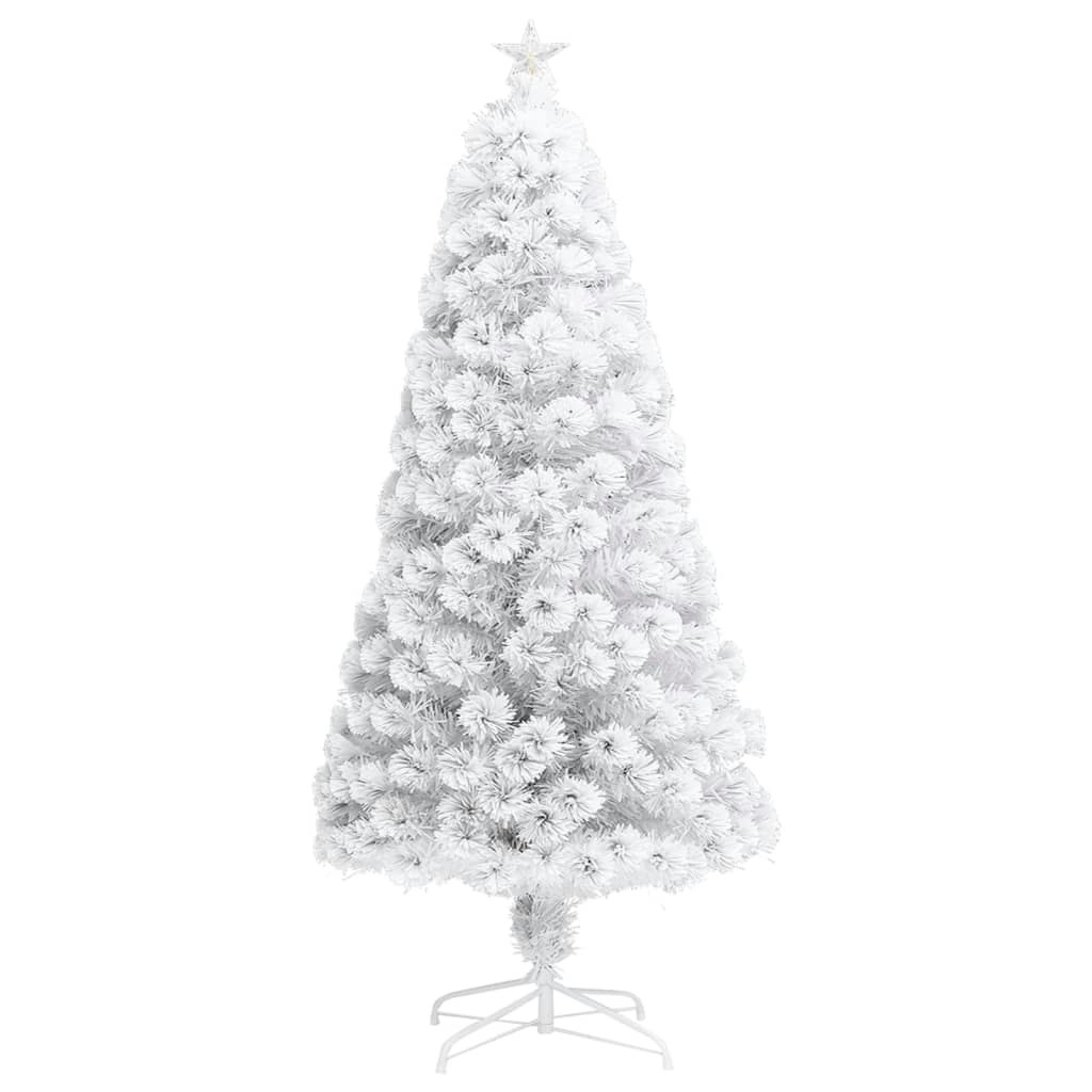 Artificial Pre-lit Christmas Tree White 120 cm Fibre Optic 329084